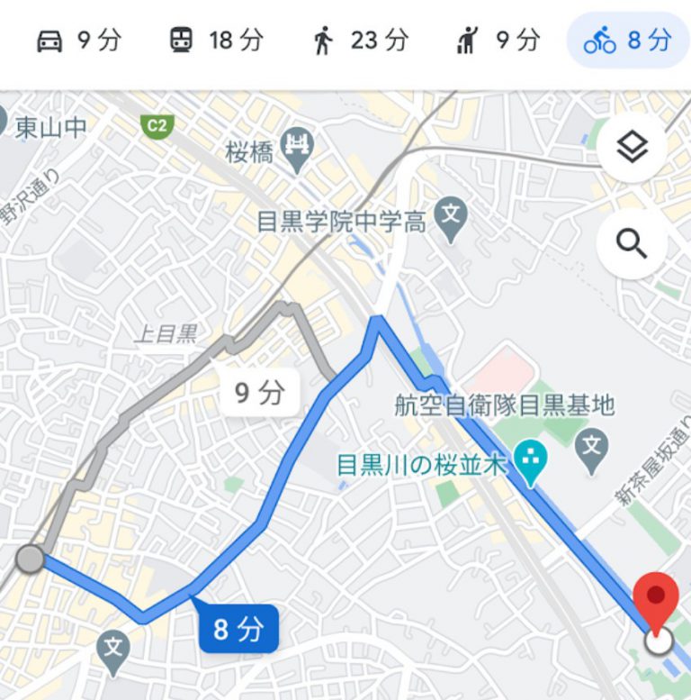 google マップ 自転車